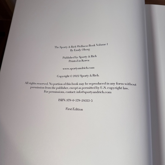 Sporty & Rich Wellness Volume 1 by Emily Oberg – Like New Coffee Table Book - Picture 6 of 9